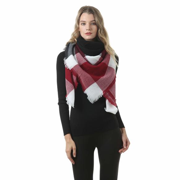 Women's Scarves Wraps Warm Blanket Scarf Shawl Winter Plaid Scarfs For Women🫵 - Picture 2 of 9